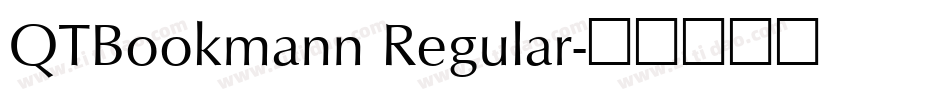 QTBookmann Regular字体转换